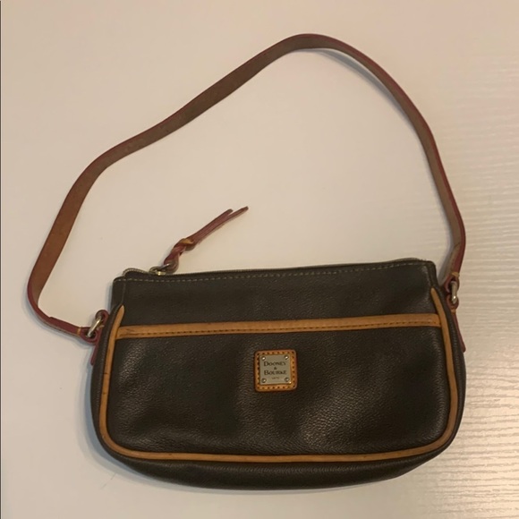 Dooney & Bourke Brownand Tan Leather Shoulder Bag - Picture 1 of 12
